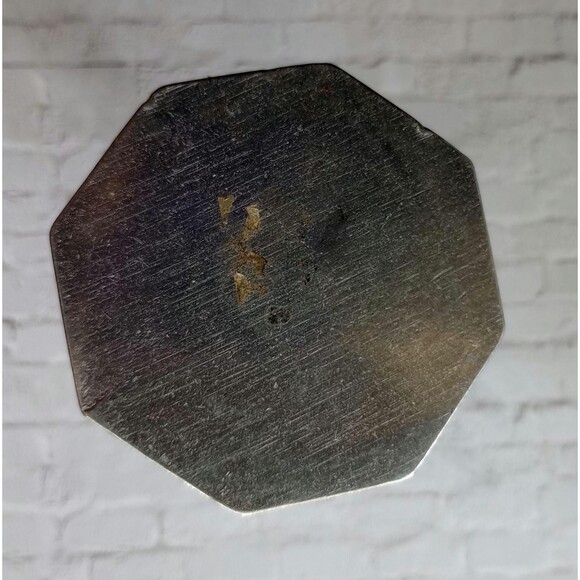 Pewter Candle Holder| Octagon Shape | - Picture 5 of 5